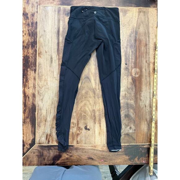 LULULEMON Black Speed Tight III Ruched Pocket Ankle Full Leggings Size - Picture 9 of 9